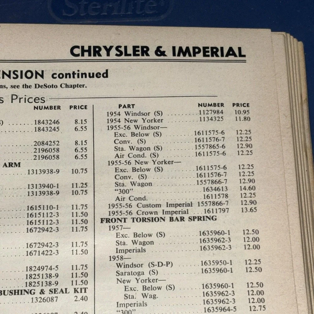 Motor's Flat Rate & Parts Manual 1961 33rd Ed Original Auto Shop Guide